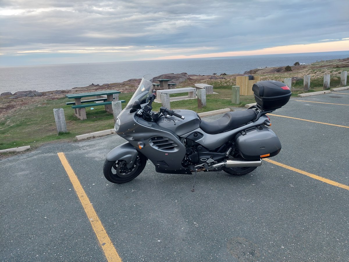 STOLEN
Kevin (727-0469) @old_dublin  needs help.

Grey 2003 Triumph Trophy 1200

MEA 517

Large black TRIUMPH both side of the tank. Full screen, 3 hard luggage boxes, 2 Grey, 1 black.

Two helmets, 1 Grey to match, 1 cream with a red stripe and very black visor.

#nltraffic
#yyt