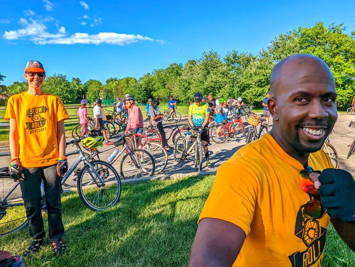 SlowRollCLE's tweet photo. Four hundred and sixty riders.
A new #SlowRollCLE record!
West Park, you showed up and showed out. Thank you so much for setting the bar for the 2022 season. We love you!
We're off for the holiday next week. Get those bikes tuned up and we'll see you July 11 at @WaterlooArts! https://t.co/wXn8D8ZV5a