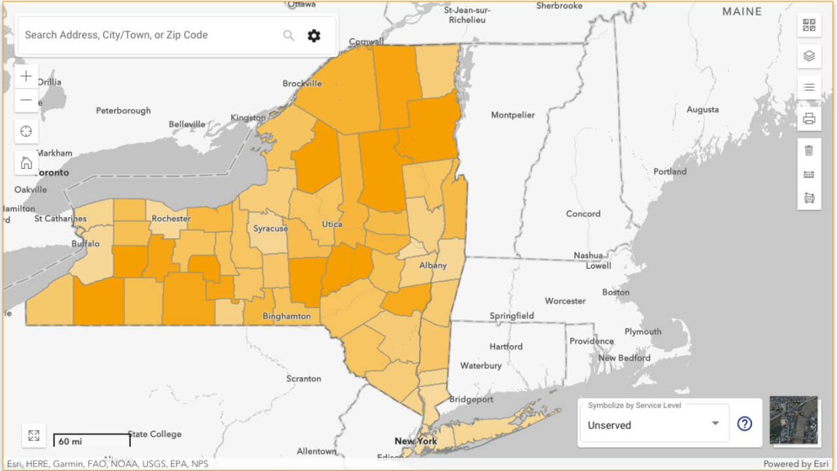 Light_Reading's tweet photo. A #broadband map commissioned by New York shows 97.4% of the state is considered 'served,' but it also exposes regional gaps and economic disparities. #digitaldivide #broadbandtech
--@NicoleFerraro
https://t.co/VFb20nvMnr https://t.co/UxButU66qT