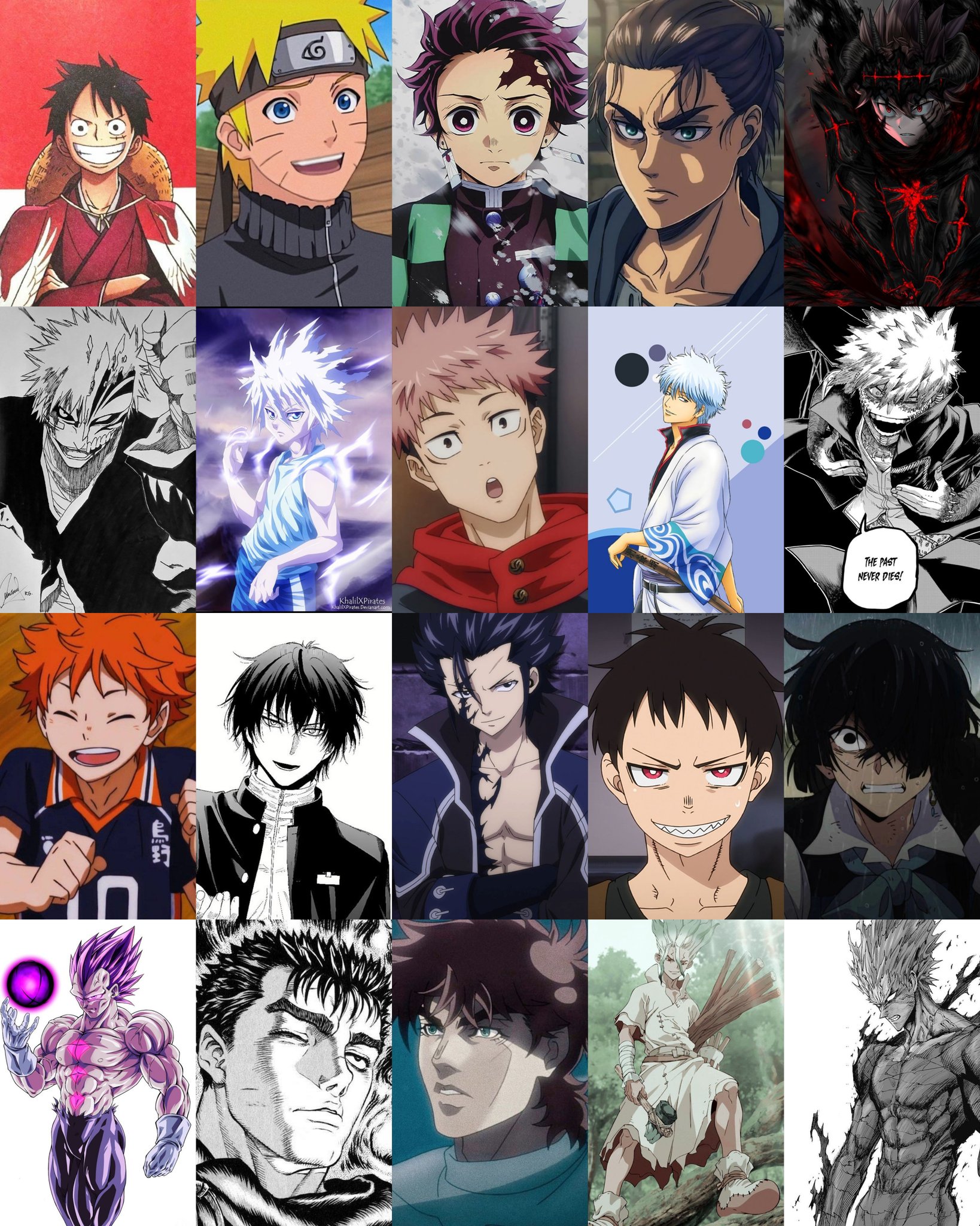 Top 15 Male Anime Characters By Voting2023