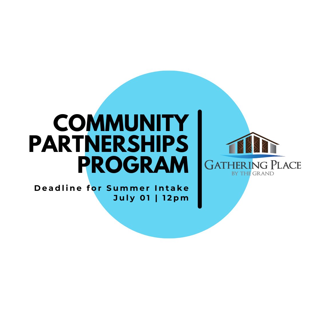 Summer Intake
4 days left to get your applications in
If you have an event that you plan to take place September - December 2022, be sure to check out this program
gatheringplacebythegrand.ca for more info and applications
phone 226.446.9900 email events@gatheringplacebythegrand.ca