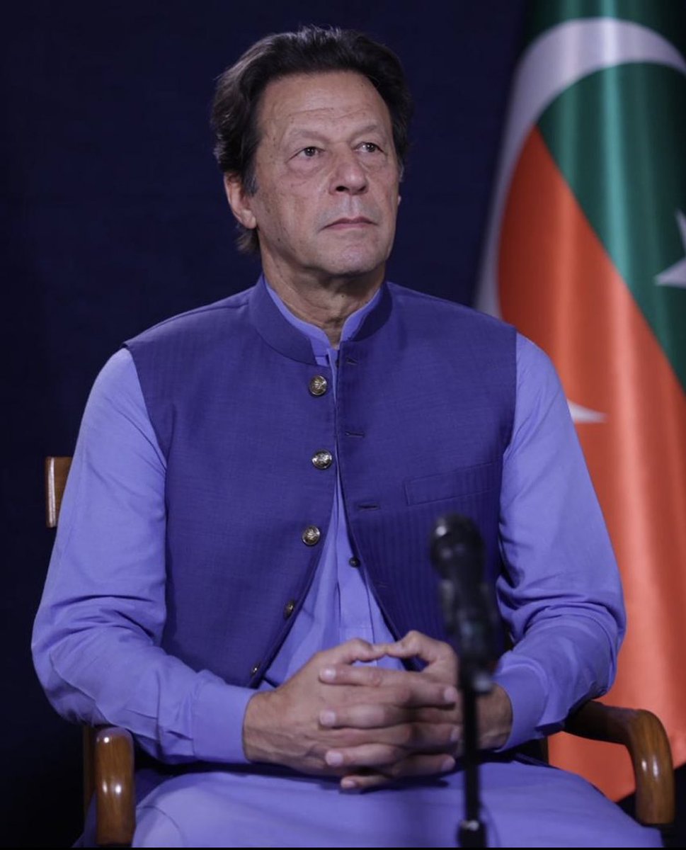 PTIofficial's tweet photo. Chairman PTI @ImranKhanPTI earlier today, before his address. https://t.co/pMjpkdyTOh