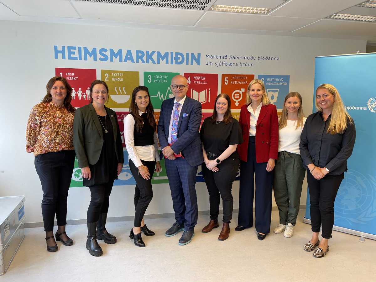 UNFPA_Nordic's tweet photo. Always inspiring to meet with our close partner @UNAIceland, this time in Reykjavik 🇮🇸 together with @UNFPAAfg @bodirozasasha, @unicefisland, @unwomeniceland and @unesco for schools Iceland 🤝🇺🇳 https://t.co/m46LiJGsPG
