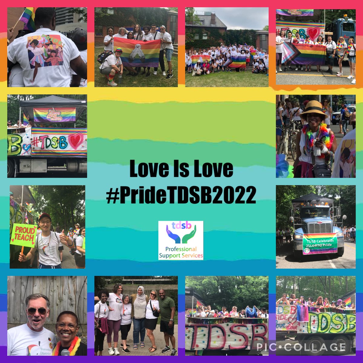 Incredible #TDSBPride on display from <a href="/TDSBDirector/">Clayton La Touche</a>, staff, students, trustees &amp; families. As Pride month wraps up, let’s strengthen our commitment to learning about, supporting &amp; celebrating diversity in all its forms #EmbraceDiversity #StrongerTogether