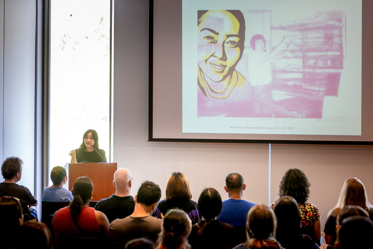 asiasocietytx's tweet photo. #ThrowbackThursday to our recent programs with #MakingHome featured artists Phung Huynh and @beililiu — our first in-person artist talks since November 2019! Be sure to visit and view their works in our exhibition before it closes this Sunday! » https://t.co/V8cwZgnLMY https://t.co/G6ONyw3zKM