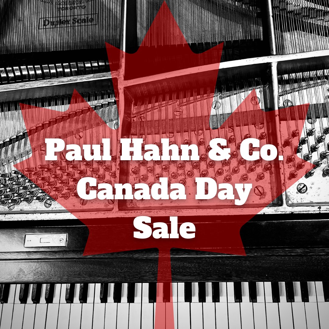 Save the tax on all Canadian made pianos! W. Bell & Co., Heintzman, Mason & Risch, and Nordheimer. All pianos come with 5 year warranty, free delivery to main floor, bench, and 1 complimentary in-home tuning. Visit paulhahn.com/sale for more info.
