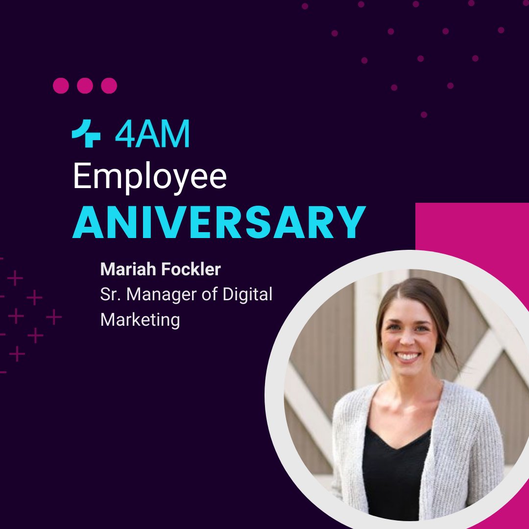 We’re excited to celebrate yet another milestone as our second ever employee, Mariah Fockler, hits her one year anniversary with us! Mariah, we thank you for all your hard work and dedication and look forward to another year! 

#demandgeneration #b2bmarketing #workanniversary