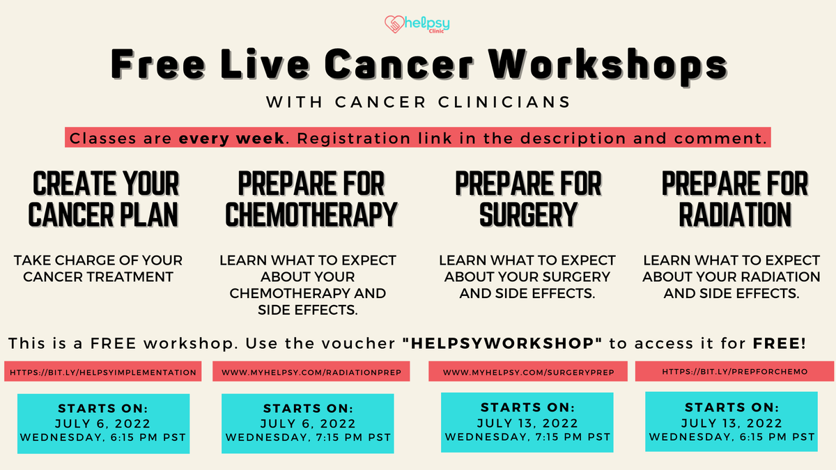 myhelpsy's tweet photo. Attend our FREE live and hands-on training with a world renowned Licensed Oncology Nurse, who will help you to be better prepared. 

Use this discount code to get class for FREE now : HELPSYWORKSHOP.

Link in the comments! @NBCCStopBC  @BreastCancerCFL @FoxChaseCancer https://t.co/v0hjqohTTZ