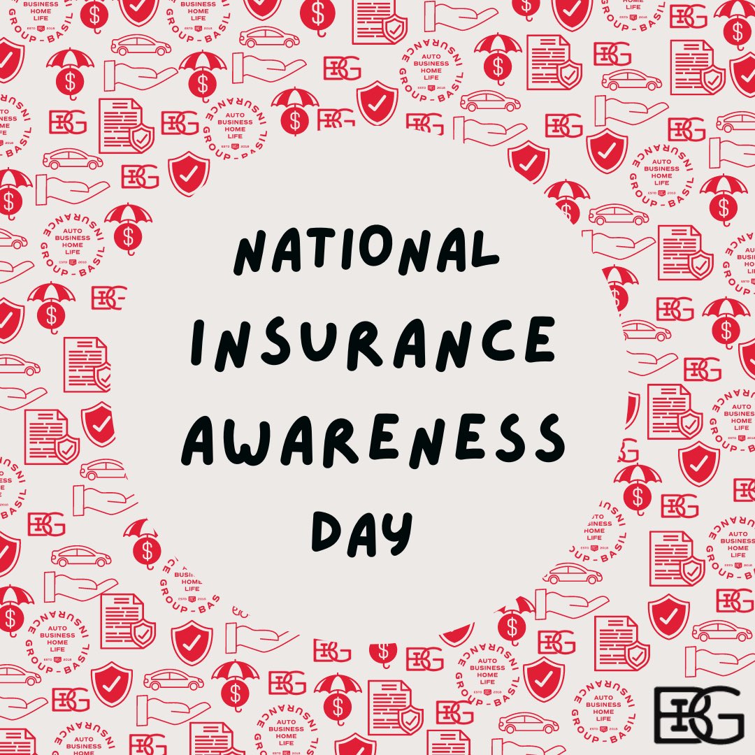 basilinsurance's tweet photo. It’s National Insurance Awareness Day! Basil Insurance Group is eager to get to know you, your family, or your business and see how we can help protect your hard earned assets. #protectedBIG #getBIG 
See how to get in contact with us today on our Instagram and Facebook! https://t.co/GfcD1kLHvo