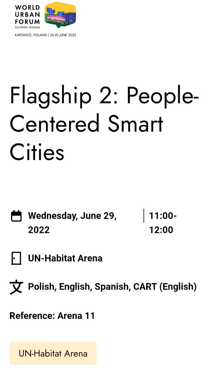 If you're at #WUF11, tomorrow make sure to stop by Un-Habitat arena at 11: during the session on People-Centered #SmartCities, our Director <a href="/DrLucaMora/">Luca Mora</a> will present our global study on #SmartCity #governance (in collaboration with <a href="/UNHABITAT/">UN-Habitat</a> &amp; <a href="/AgendaCAF/">CAF</a>)

#WorldUrbanForum