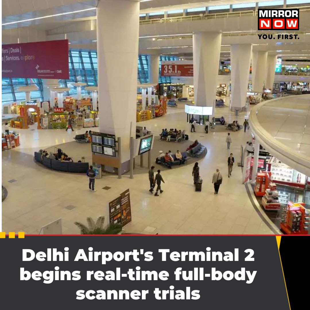 MirrorNow's tweet photo. Unlike metal detectors, #fullbodyscanners can detect non-metal objects, which are hard to detect with the conventional door frame metal detector.
| #Delhiairport @DelhiAirport #Delhi https://t.co/94h9jZ6tfB