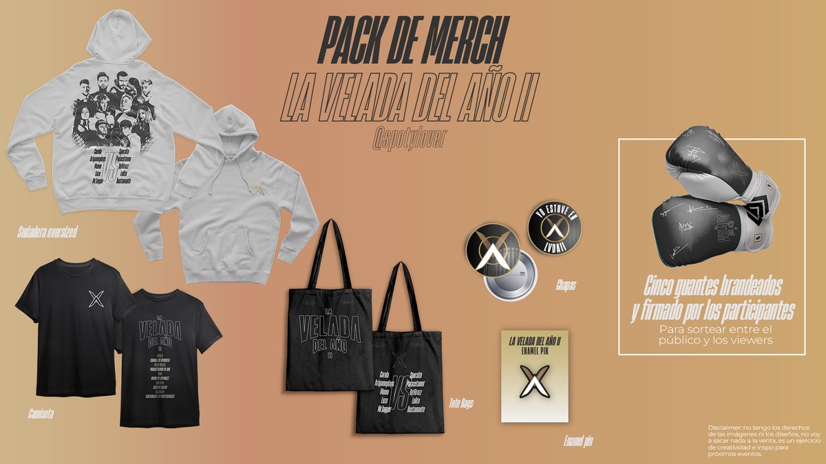 spotylover's tweet photo. Me sorprendió que no hubiera merch en  #LaVeladadelano2 así que he hecho unos diseños ficticios de algunas piezas☺️ Me hubiera encantado llevarme algo de recuerdo❤️

@IbaiLlanos https://t.co/6CxdyG8eAf