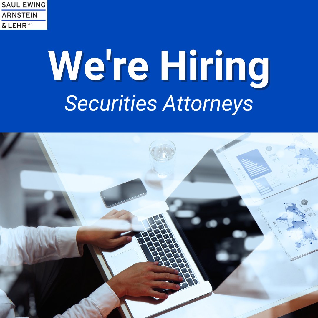 SaulEwing's tweet photo. #HiringNow for securities attorneys to join our expanding Securities Practice. Ideal candidates will have in-depth experience (5+ years). Open to all offices. Learn more and apply here: https://t.co/K6IwcZ8NzS #SEALJobs #JobPost #Securities https://t.co/T3M8xS4mqR