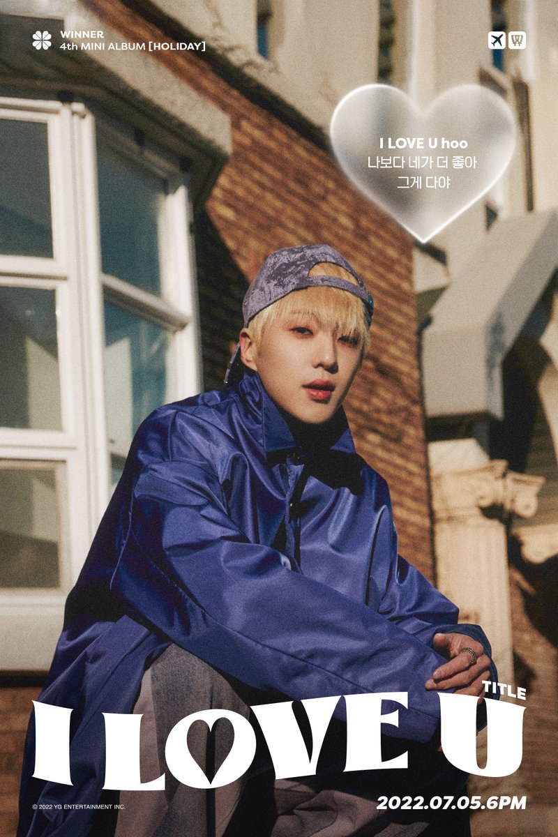 #WINNER ‘I LOVE U’ LYRIC POSTER #YOON

4th MINI ALBUM [HOLIDAY]
✅2022.07.05 6PM

#위너 #강승윤 #4thMINIALBUM #HOLIDAY #TITLE #ILOVEU #LYRICPOSTER #RELEASE #20220705_6PM #YG