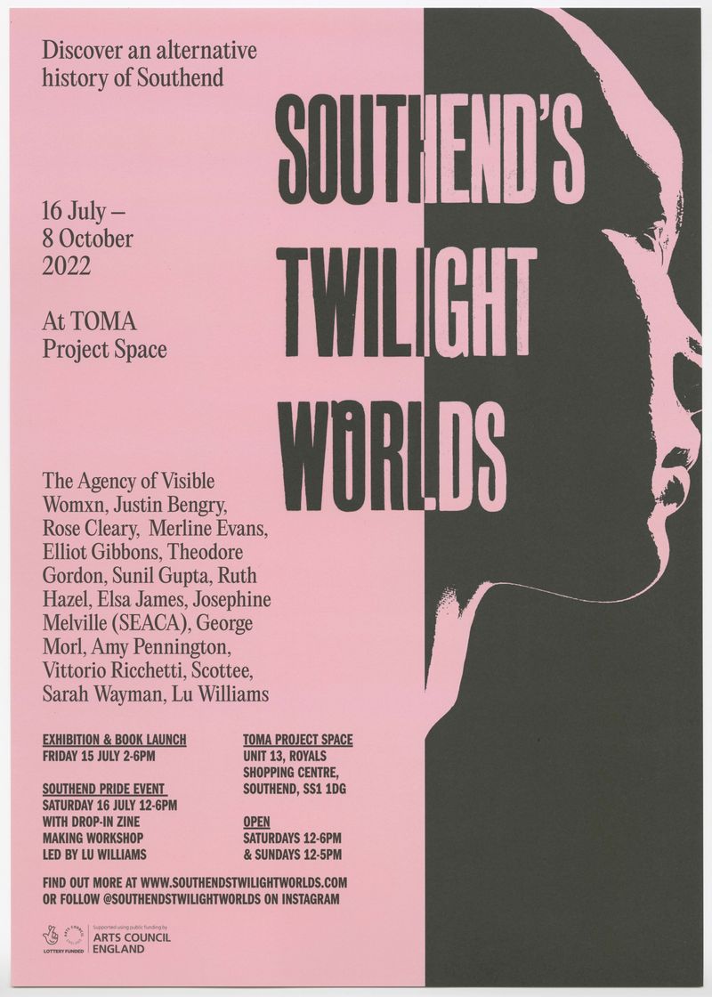 ‘Southend’s Twilight Worlds’ is a new exhibition and publication uncovering the complex and stimulating history of marginalised identities within the city of Southend-on-Sea. Launching on Friday 15 July 2022 2-6pm at TOMA Project Space #queer #pride #lgbtqhistory