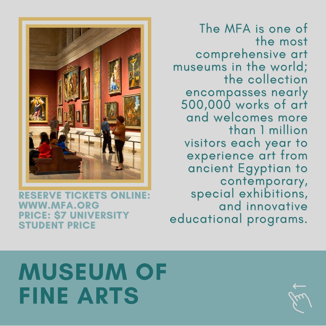 colleges_fenway's tweet photo. Whether you're in the city 🏙️ for the summer or just can't wait to get back to the COF, add these "must visit" area museums 🏛️ to your #bostonbucketlist! "Like" us on Facebook for the full list: https://t.co/YQLo5vB3RP #collegesofthefenway https://t.co/D73VCSzkmG