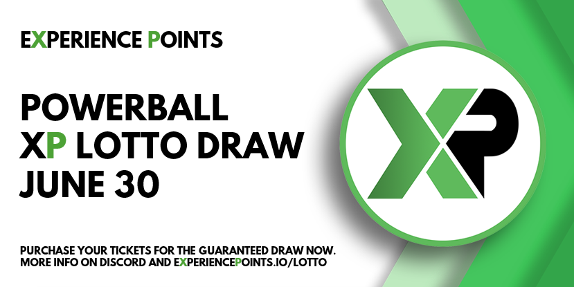 The next XP Lotto drawing is here. We'll be in the Powerball drawing this time. You have till 10 PM EST tomorrow to buy your XP Lotto tickets! The cash option is $207.5 million USD.

24 XP Lotto tickets have been sold so far!

experiencepoints.io/lotto

#XPLotto #Play2Win