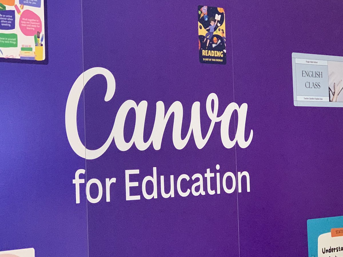 n_stein518's tweet photo. Super excited that @canva education is at #ISTELive!! One of my most used programs in all areas of my life! #designnerd #edtech https://t.co/PiyLpkhg9P