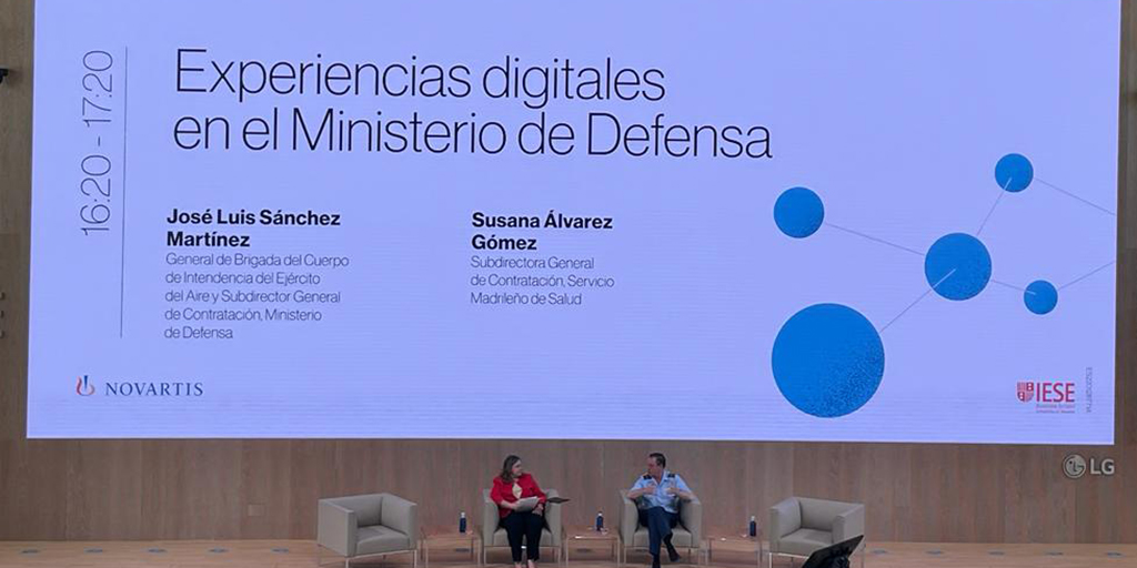 NovartisSpain's tweet photo. ¿Cómo trasladar las experiencias digitales del @Defensagob al sector sanitario en materia de contratación? Susana Álvarez del @SaludMadrid y el General de Brigada José Luis Sánchez del Ministerio han abierto con una interesante ponencia. #ProgramaAvanzado2022
#ReimaginandoElValor https://t.co/7HPPznq2Hv