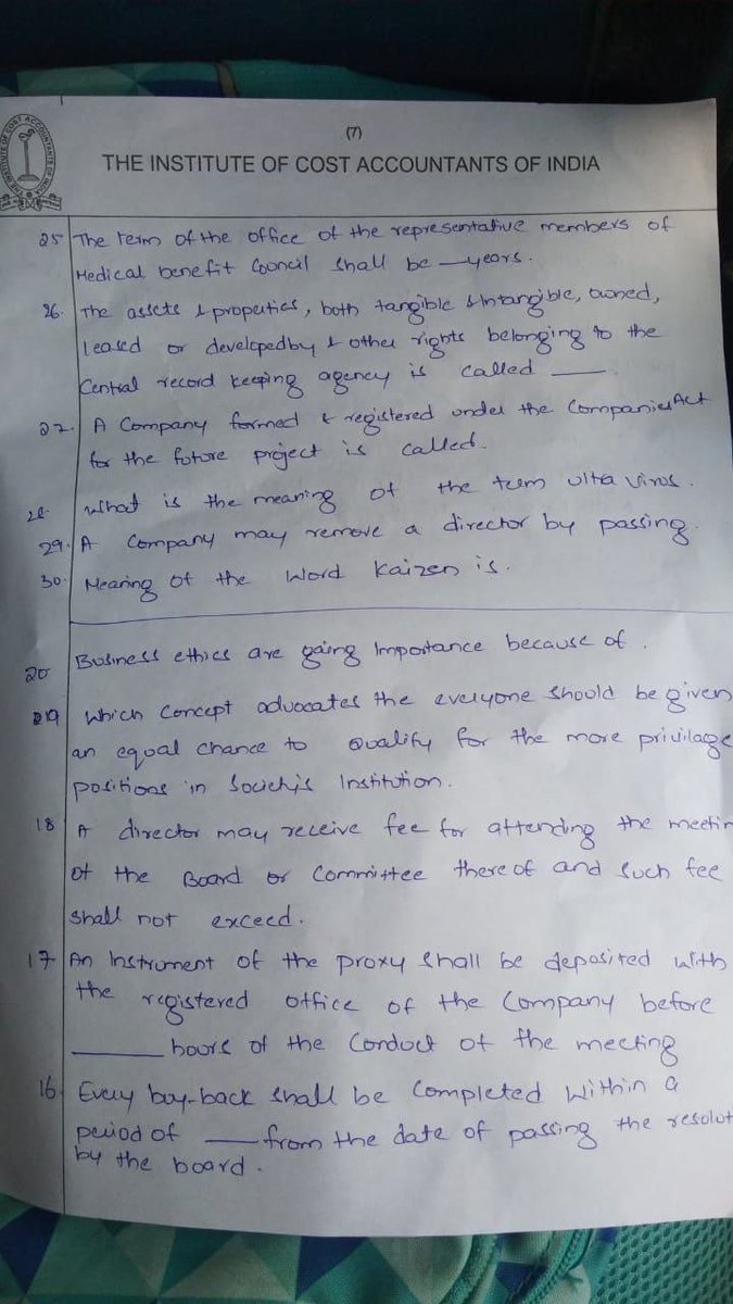 cma_family's tweet photo. In 15 minutes how can any student write all questions and take picture in examination hall....
It means phone allowed in examination hall????
@ICAICMA
@MCA21India
@nsitharamanoffc
@PMO_NaMo
President, VP, and all CCM must resign.
Who is accountable for this??
#cmaexams https://t.co/clpVassTir