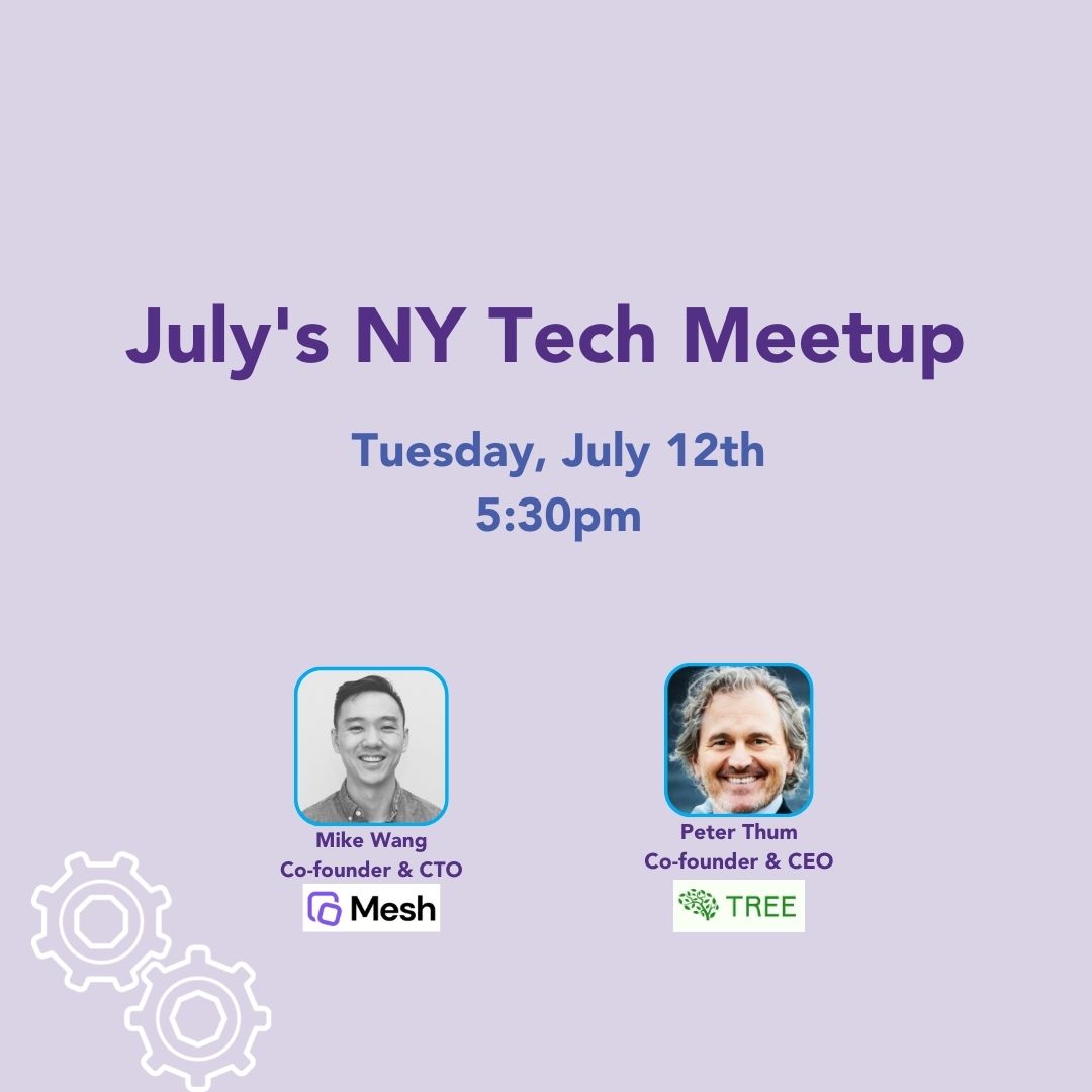 NYTechAlliance's tweet photo. In two weeks and counting! Join us for our next #NYTechMeetup  - we will hear from Mike Wang with @createwithmesh &amp; Peter Thum with @treeiosocial who will demo their products &amp; talk all things #tech. #startups #nyc 
When: Tues, July 12th at 5:30pm 
RSVP: https://t.co/vuBseZnXSk https://t.co/ISBHkJpAEe