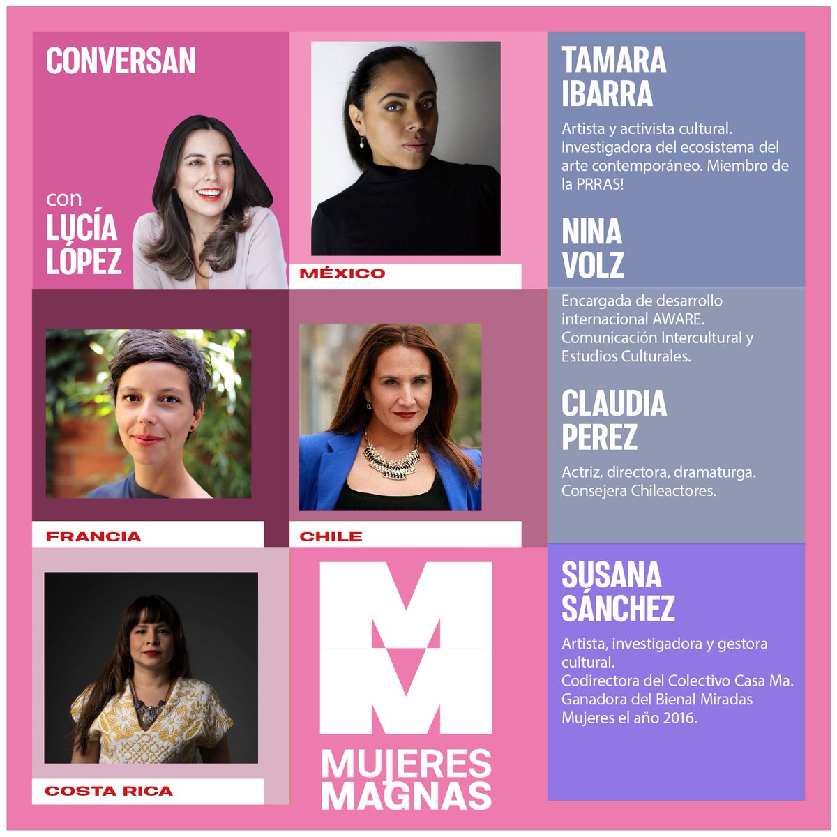 ¡Hoy! #MujeresMagnas este martes 28 a las 20 horas 🎉

Escucha el 8vo capítulo de #MM en las redes sociales de <a href="/lucialopezchile/">Lucía López</a> y <a href="/AgendaGenero/">Agenda De Género</a>, en alianza con <a href="/EmbChileFrancia/">Embajada de Chile en Francia</a> e <a href="/institutfran/">Instituto Francés de Chile</a> y difusión de <a href="/radiousach/">Radio USACH 94.5 FM</a> y <a href="/stgotv/">Santiago</a> 

No lo olvides! Te esperamos 💜