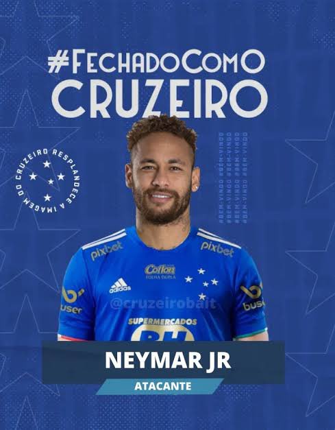 quenper's tweet photo. O patrão @Ronaldo enlouqueceu nação azul!! 

@neymarjr chega para compor nosso elenco estrelado! https://t.co/4g1dalA2Bv