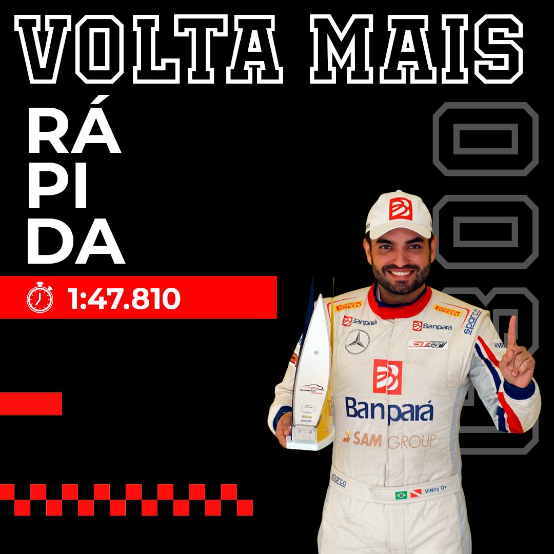 amgcupbrasil's tweet photo. Passar voando é com o @vinnyap

👉 A volta mais rápida da categoria C300 da primeira corrida é dele! 🔥

#mbchallenge #mercedes #voltamaisrapida #automobilismo #corridadecarro #mercedesbenz #competicao https://t.co/9tFW5wiwiE