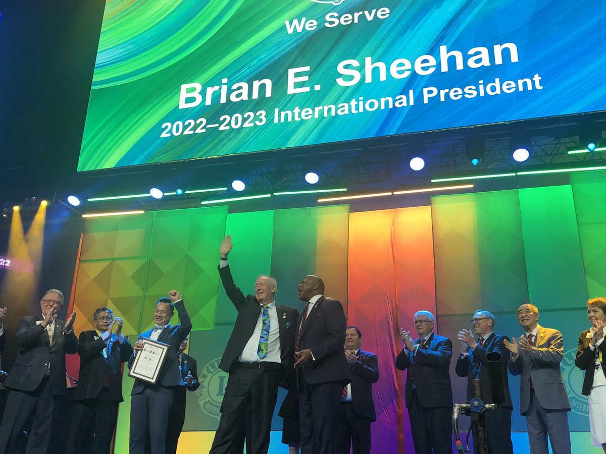 Lions of the world, we give you the 2022-2023 President of Lions Clubs International: Brian E. Sheehan of Bird Island, Minnesota, USA! #LCICon2022