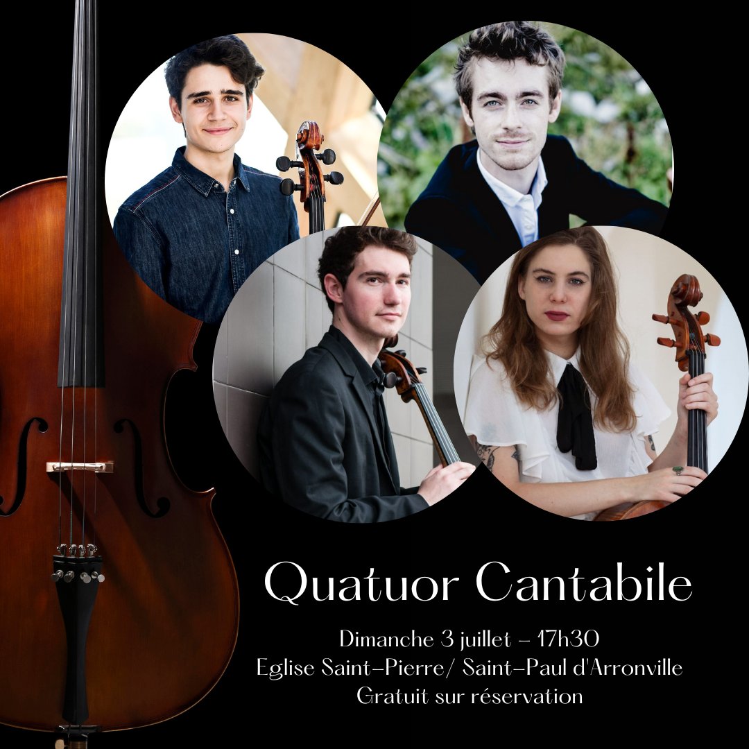 Festival Auvers/Oise (@festivalauvers) on Twitter photo Le dimanche 3 juillet venez assister à un concert du OFF Sausseron Impressionnistes et découvrez le Quatuor Cantabile ! Rendez-vous à 17h30 à l'Eglise Saint-Pierre/ Saint-Paul d'Arronville !
festival-auvers.com
<a href="/valdoise/">Département du Val d'Oise</a>
#festival #musiqueclassique #violoncelle Le dimanche 3 juillet venez assister à un concert du OFF Sausseron Impressionnistes et découvrez le Quatuor Cantabile ! Rendez-vous à 17h30 à l'Eglise Saint-Pierre/ Saint-Paul d'Arronville !
festival-auvers.com
<a href="/valdoise/">Département du Val d'Oise</a>
#festival #musiqueclassique #violoncelle