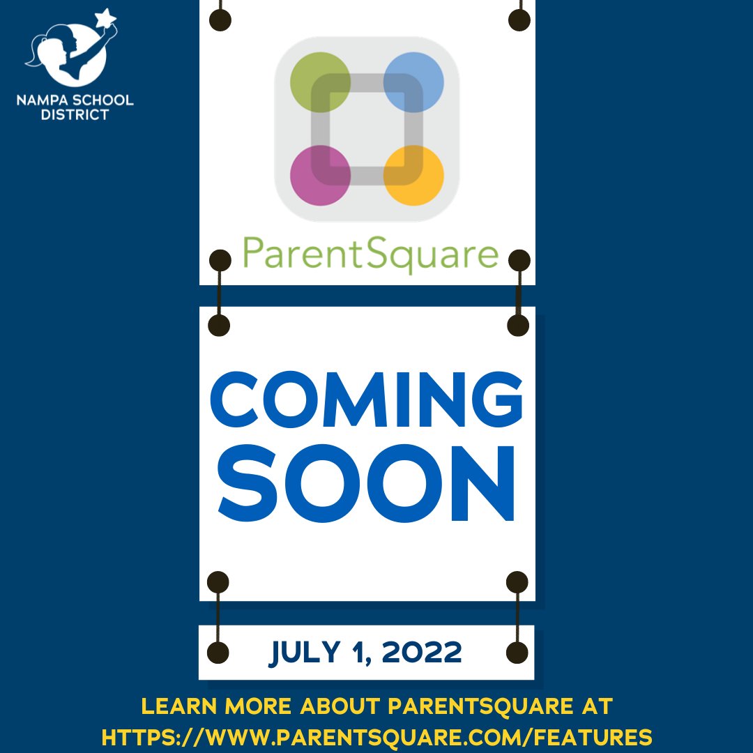 NampaSchoolDistrict (@nampa131schools) on Twitter photo Don't forget the Nampa School District will be switching to <a href="/ParentSquare/">ParentSquare</a> starting on July 1, 2022. To read more about the upcoming change please go to: nsd131.org/apps/news/arti… and parentsquare.com/features/ #WeAreNampa #TechTipTuesday #NSD131 Don't forget the Nampa School District will be switching to <a href="/ParentSquare/">ParentSquare</a> starting on July 1, 2022. To read more about the upcoming change please go to: nsd131.org/apps/news/arti… and parentsquare.com/features/ #WeAreNampa #TechTipTuesday #NSD131