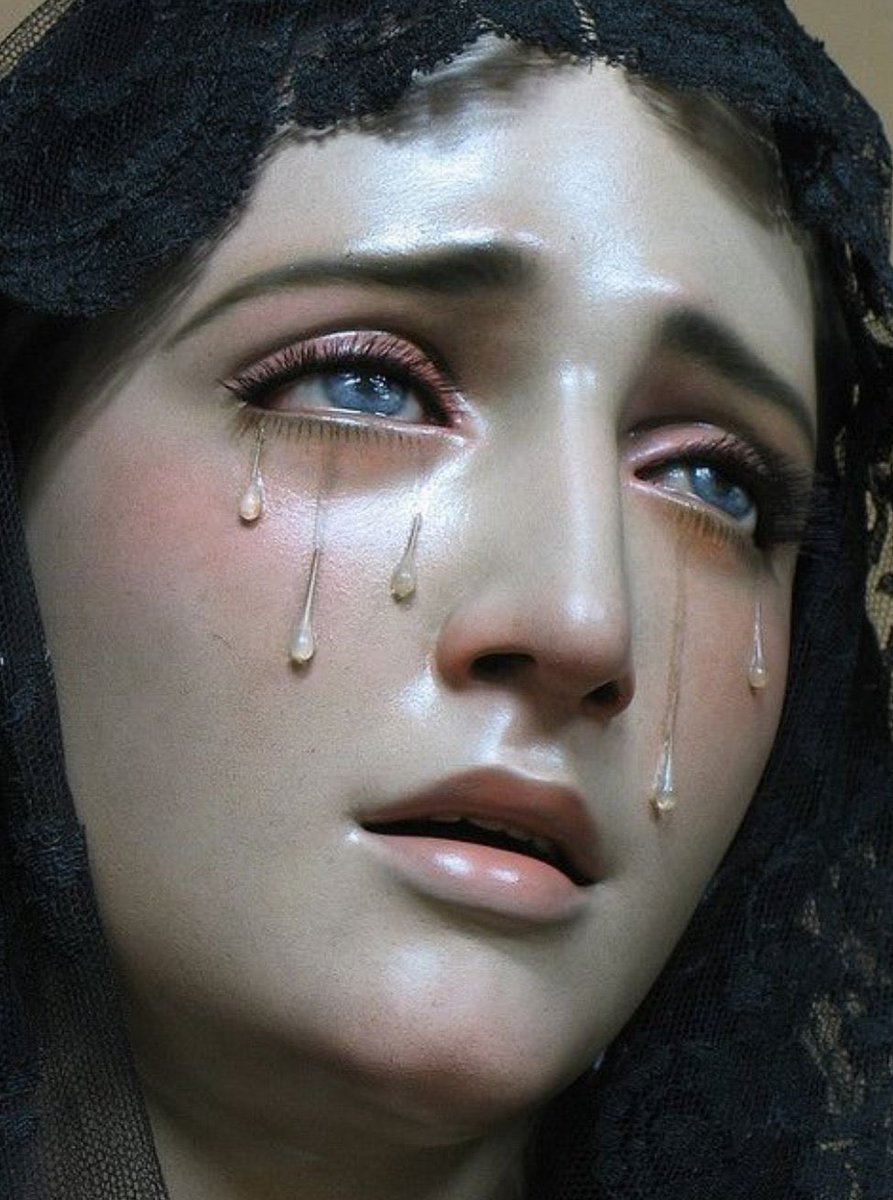 zendaya for vogue italia // weeping madonna statue