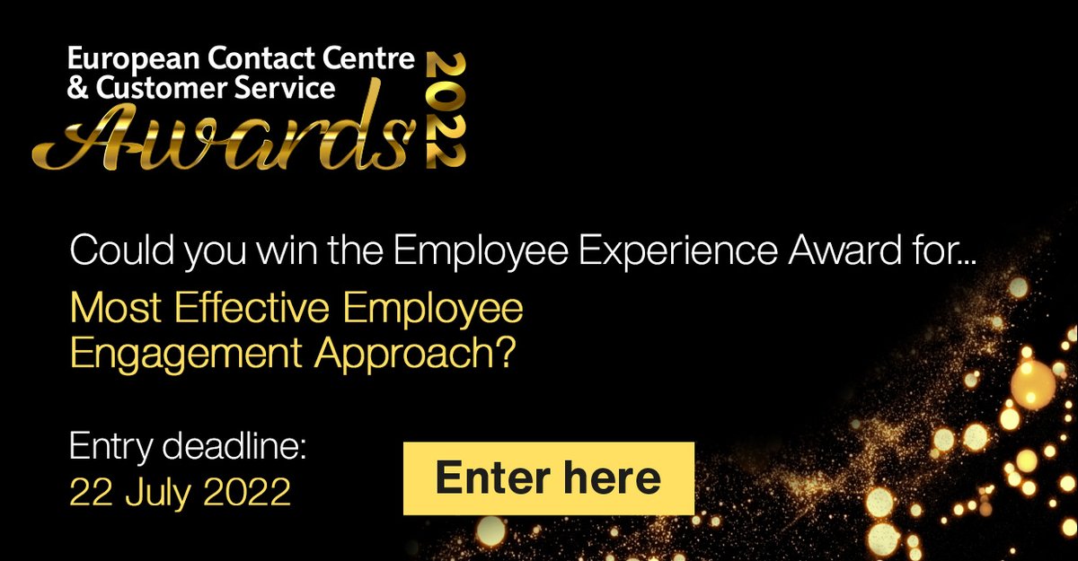 ecccsa_awards's tweet photo. Does your organisation offer a great Employee Experience? Then why not enter for the Most Effective Employee Engagement Approach award? 
For full criteria for each category and to start your entry you can click here: https://t.co/tYyUeDqZmv
#ecccsa Sabio https://t.co/T33Kk2YdIq