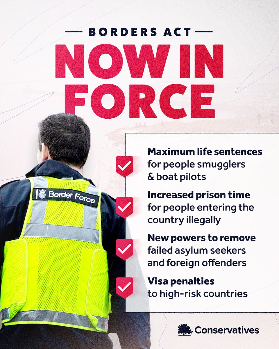 The British people voted to take back control of our borders. Our Borders Act delivers new powers to tackle the people smugglers business model.