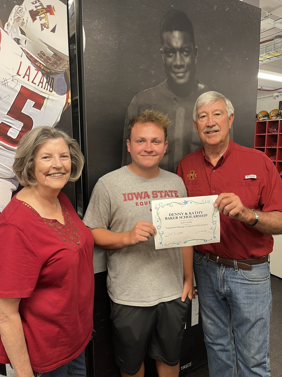 CycloneEQUIP's tweet photo. Congrats to our student manager, @JCas1034 on receiving the Denny and Kathy Baker Scholarship for Academics this semester!!

Good work Josh!! 🌪🏈 https://t.co/XGmD8UdgU0