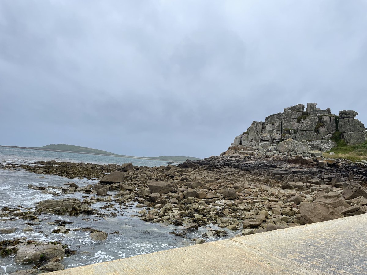 MsConstable's tweet photo. What a difference a day makes!! Soaked through on a morning visit to a museum outpost on Tresco and now delayed at the airport due to the stormy weather #thisiswhatwedo #conservation #islesofscillymuseum #tresco #englishsummer #soaked @Conservators_UK @Aimuseums @ThePilgrimTrust https://t.co/wDJskeu81A