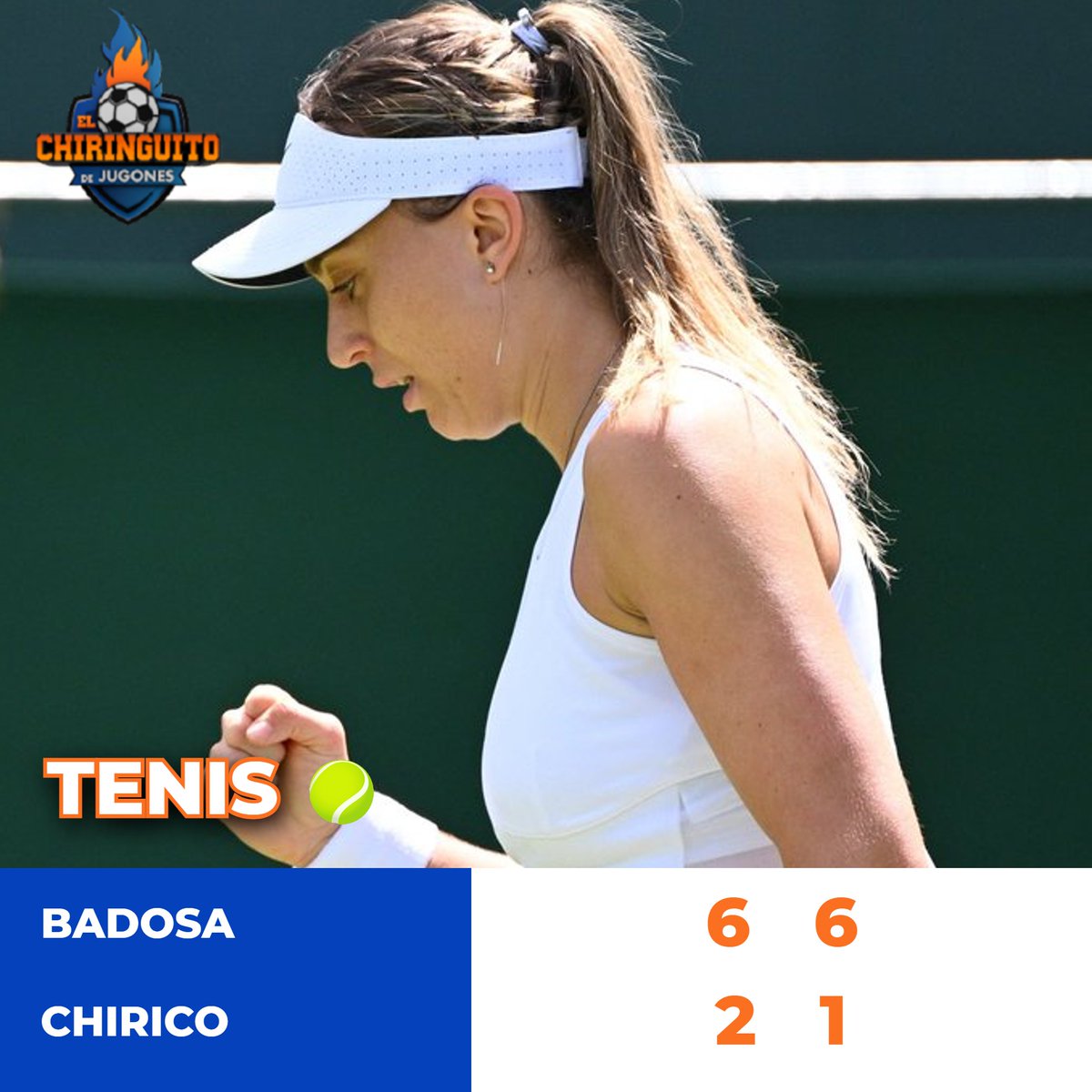 elchiringuitotv's tweet photo. 🎾@paulabadosa YA ESTÁ EN SEGUNDA RONDA

💪Venció con solvencia a la estadounidense Louisa Chirico en su debut en #Wimbledon2022. https://t.co/N563EvhFVC