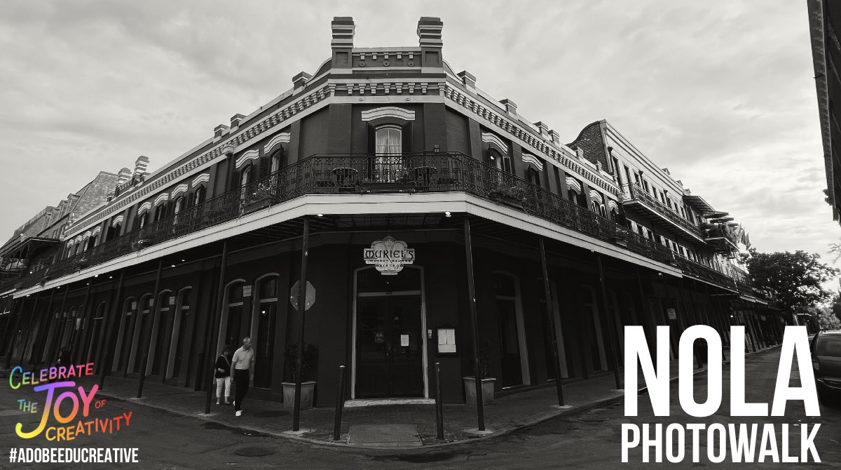 MediaeducatorD's tweet photo. More #AdobeExpress fun this morning for our photo walk. Great way to start the day with creatives, coffee and #beignets #AdobeEduCreative @ClaudioZavalaJr @AdobeForEdu @TanyaAvrith #ISTELive22 https://t.co/oTGLlpqN4V