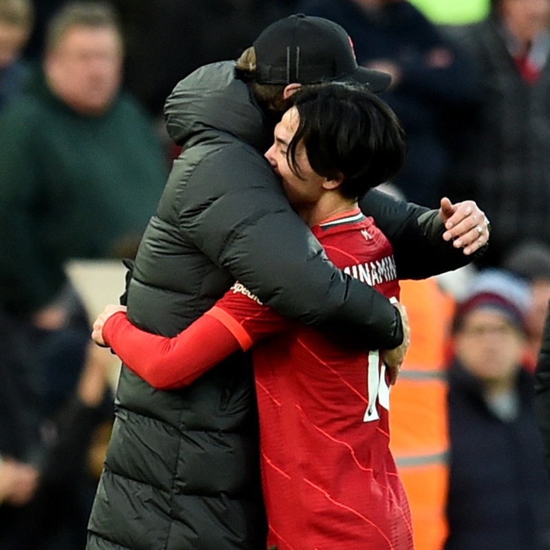 LFC's tweet photo. “He made us better each and every day he was with us – not just in the games he played in but every single session in training. Perfect attitude, winner’s mentality.” 

Jürgen Klopp on @takumina0116’s big contribution to our success in recent years 👇