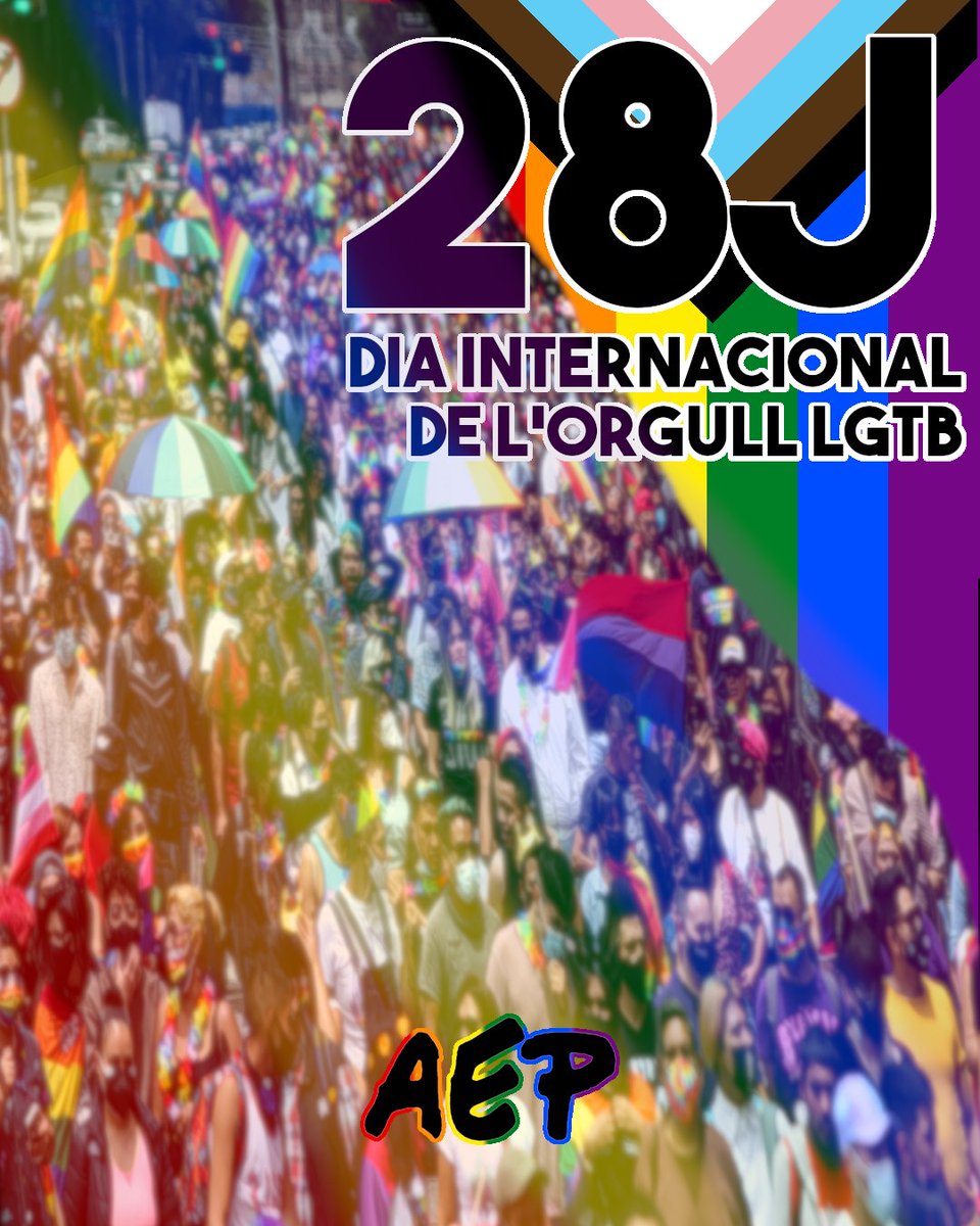 AEP_Nacional's tweet photo. Avui, en honor al #28J, dia internacional de l’#Orgull LGTB, en nom de l’AEP volem donar tot el nostre suport a aquelles que formeu part del col•lectiu https://t.co/GcIs2ICW51