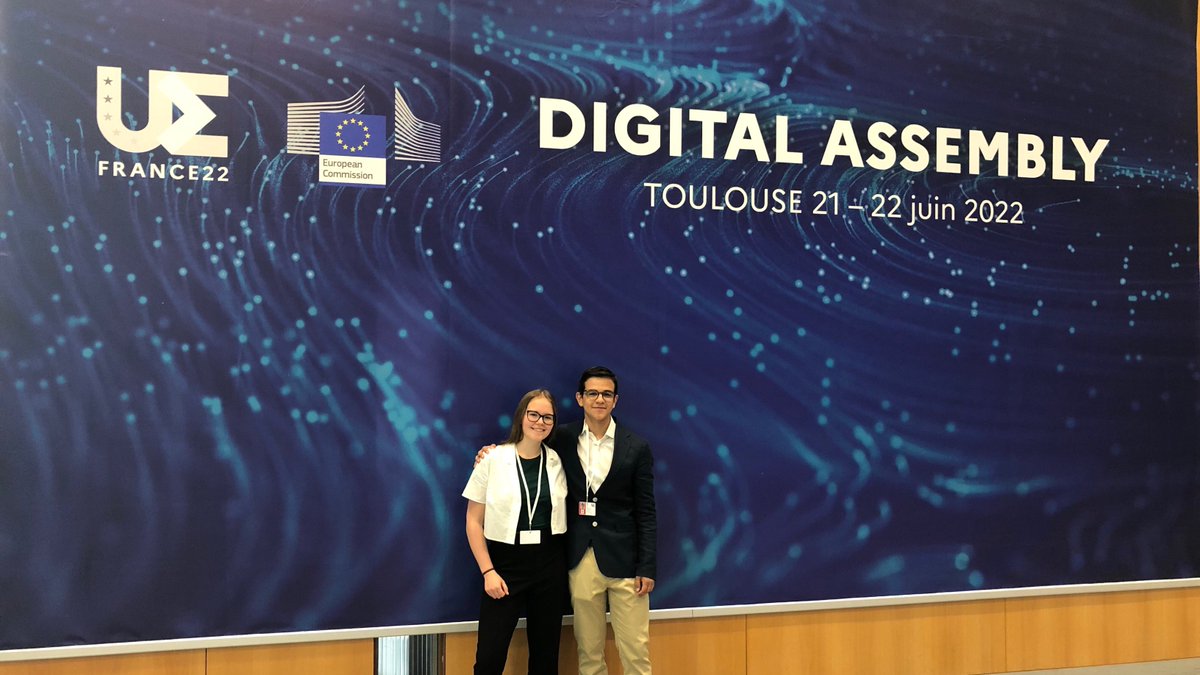 🤩#BIKYouth Ambassadors, Dimitris from Cyprus and Sina from Luxembourg, were shining last week in Toulouse at the #DigitalAssembly #DA22eu🌟

🧐Curious about the youth perspective on the new #BIKplus strategy?

🔗Read the article ➡️➡️bit.ly/3a2cPrx