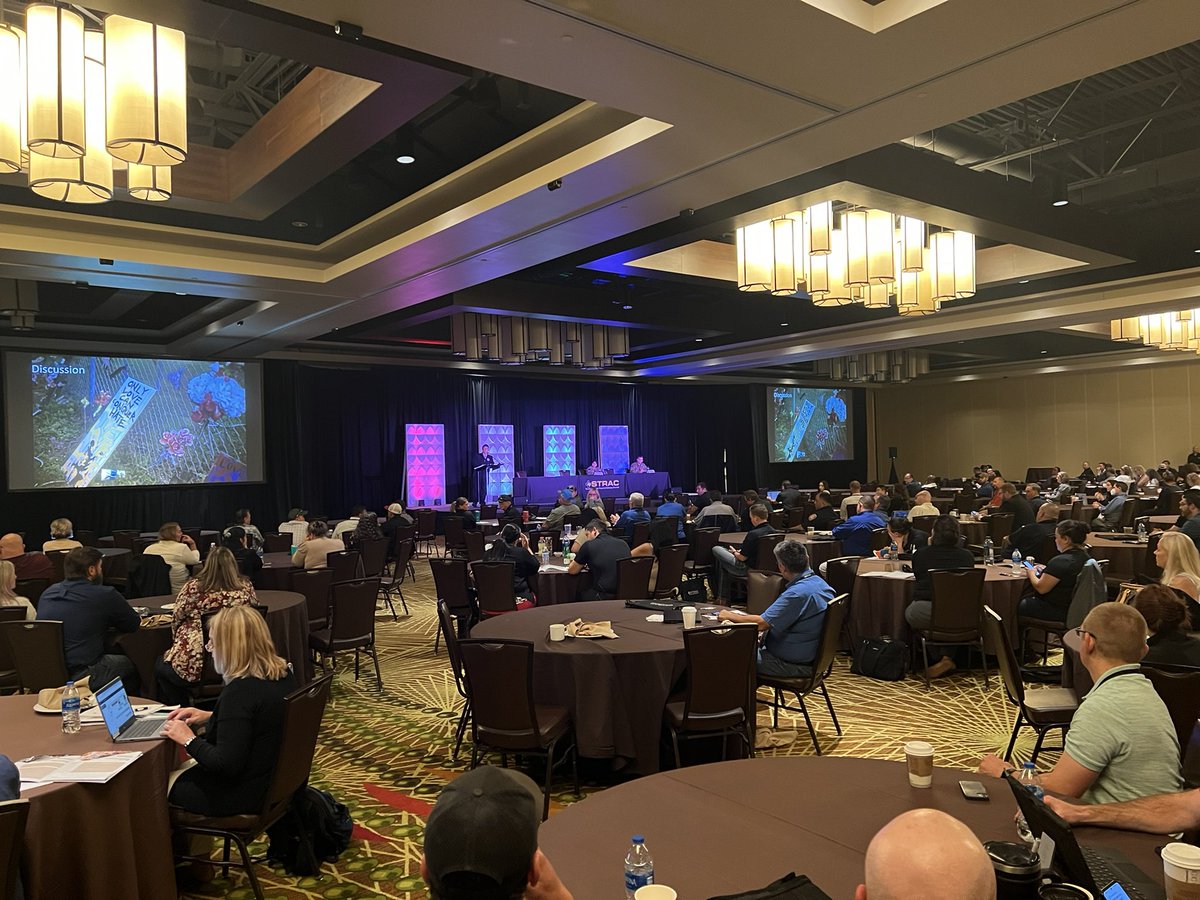 eepley's tweet photo. Kickoff of #STRAC22 conference with trauma talks from @Stewartr84 Drs Howe and Van Dusen on active shooter/mass cal, RMOCs, LTO+WB, etc. incredible partnership with military at #SAMMC! https://t.co/2IJIshHNgf