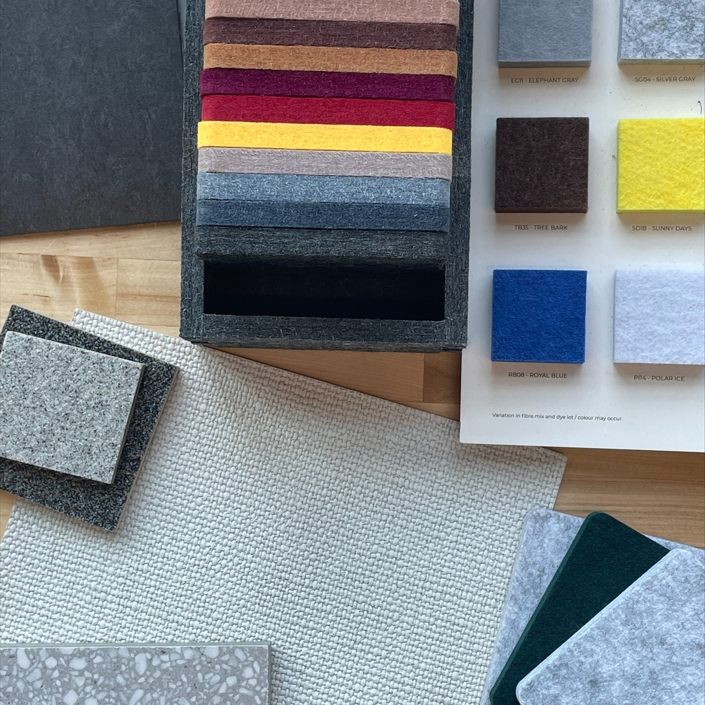 GlosAssociates's tweet photo. No matter how hard we try... all of our surfaces end up covered in samples. Digital material selections just doesn't cut it. 

#architecturedaily #materialstudy #yqgarchitect #design https://t.co/cP7cawhrMe