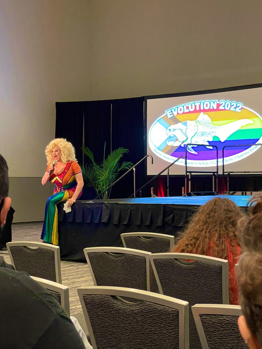 TheDyslexicFish's tweet photo. I am so thankful to the @Evol_mtg for being so inclusive and thoughtful. Free child care, low stimulus rooms, queer events (with the amazing and beautiful @NinaWest), disability mixers, and so much more. Best conference! #Evol2022 https://t.co/R9XhGQ9gs2