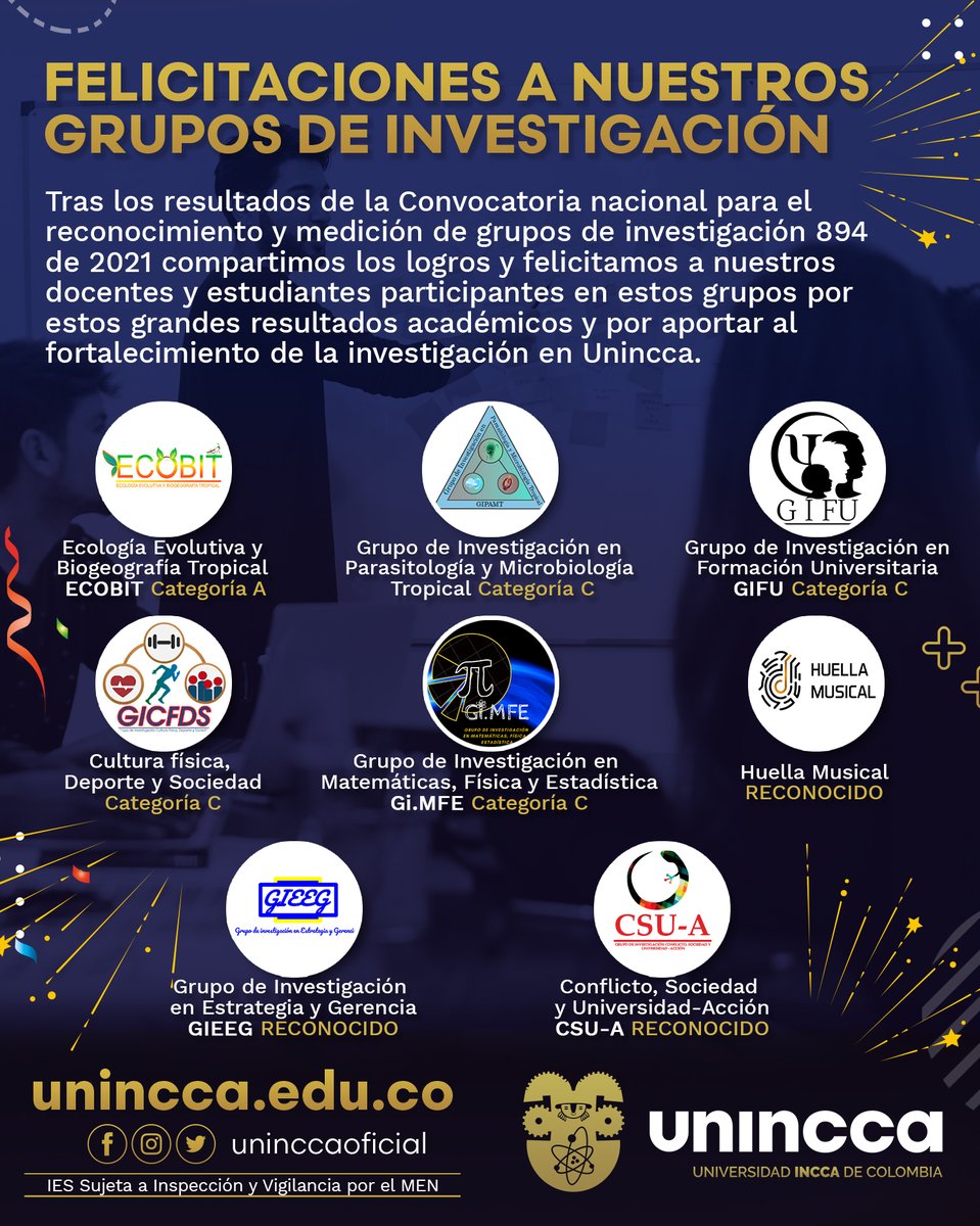 uninccaoficial's tweet photo. La labor colaborativa de los docentes y estudiantes investigadores de nuestra Unincca recibe los reconocimientos a su trabajo y esfuerzo. Los felicitamos por los logros académicos obtenidos y por aportar al fortalecimiento de la investigación inccaica. https://t.co/TFPJJXzNv8