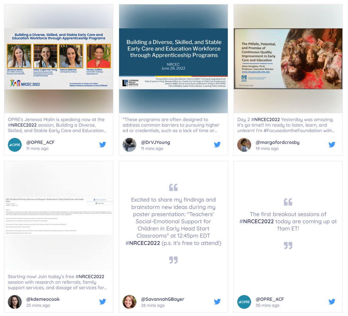 NRCEC participants, remember to use #NRCEC2022 to share conference highlights and to be spotlighted on the virtual conference social wall!
