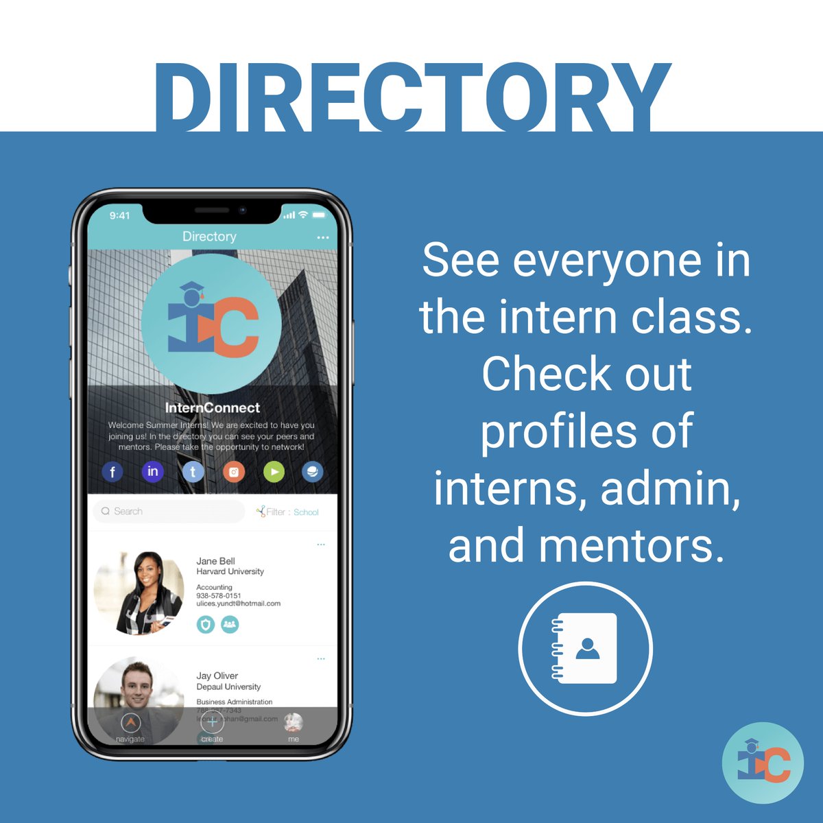 InternConnect__'s tweet photo. Want to see who your fellow interns are? You can see who else is in the program by checking out the directory page. Additionally, you can see if anybody else is from the same school as you. It is a great way to connect before the summer program starts!
#internconnect #hrtech https://t.co/hUNVh5GBtN