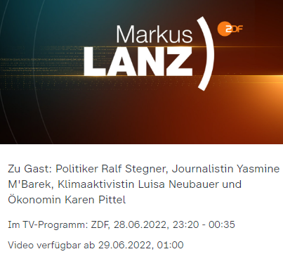66_RP_ORIGINAL's tweet photo. #ZDF #MarkusLanz #OERR 📺#Programmhinweis #Gäste
Stegner und Neubauer - lange nicht gesehen 🙄 https://t.co/KBHuBdEMLA