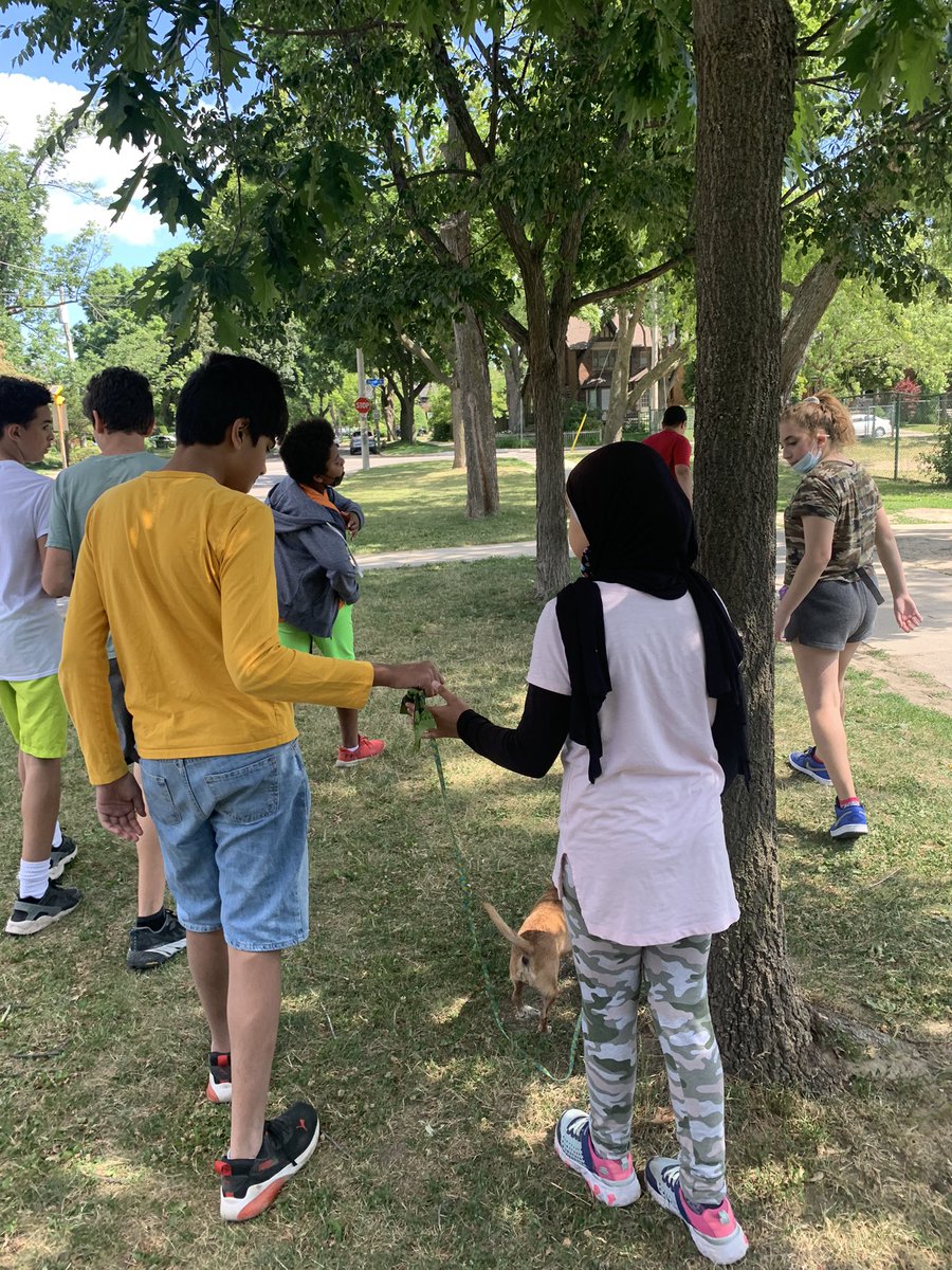 rachellstanding's tweet photo. Such an awesome morning! Charlie came by for a visit and students took turns walking her.#perfectmornings #2daysleft @BessboroughEMS https://t.co/LC44QBRfcI