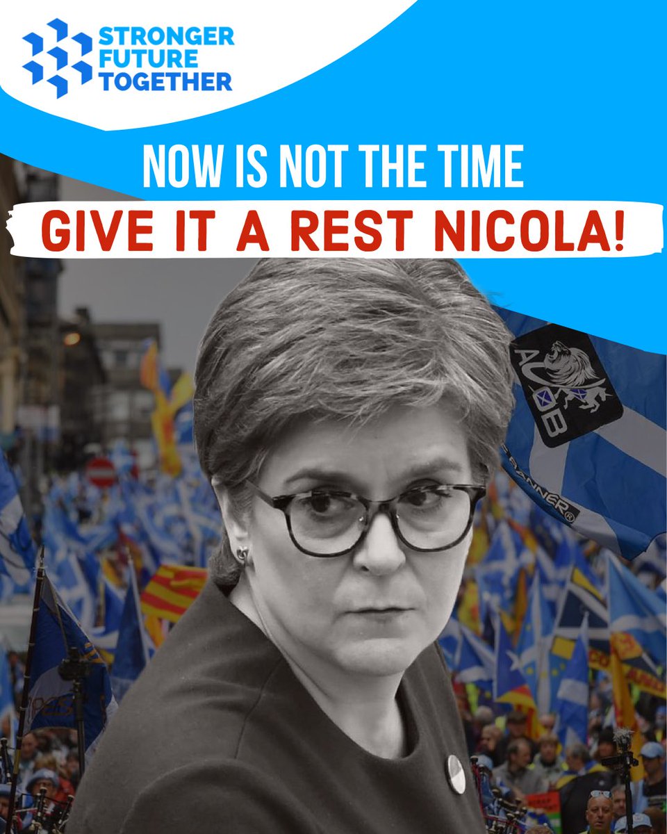Record long waiting lists on our NHS, Attainment gap as wide as ever, drug deaths spiralling, economic stagnation, rising inflation, and a cost of living crisis. 

Now is not the time <a href="/NicolaSturgeon/">Nicola Sturgeon</a>. 

It’s time to focus on the national interest, not the nationalist one.